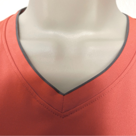 NIKE PRO ACTIVEWEAR JERSEY TANK SIZE M ORANGE WITH GRAY TRIM SLEEVELESS - Picture 6 of 7